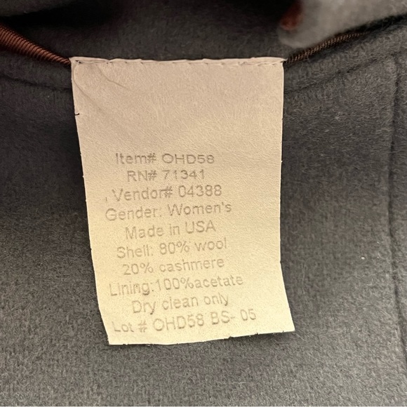 L.L. Bean Blazer Womens 8P Gray Wool Cashmere Lined - Picture 4 of 7